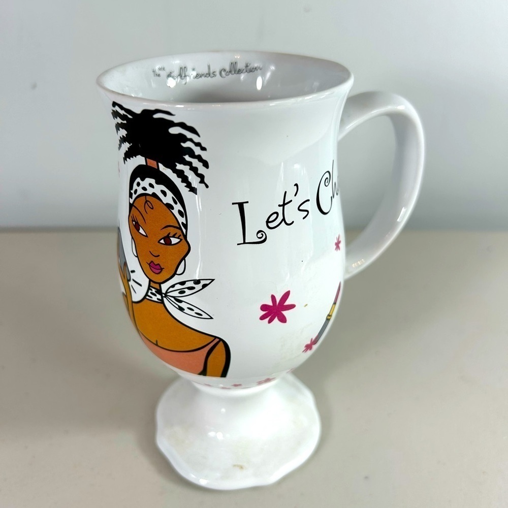 The girlfriend’s collection “Let’s Chat” pedestal mug